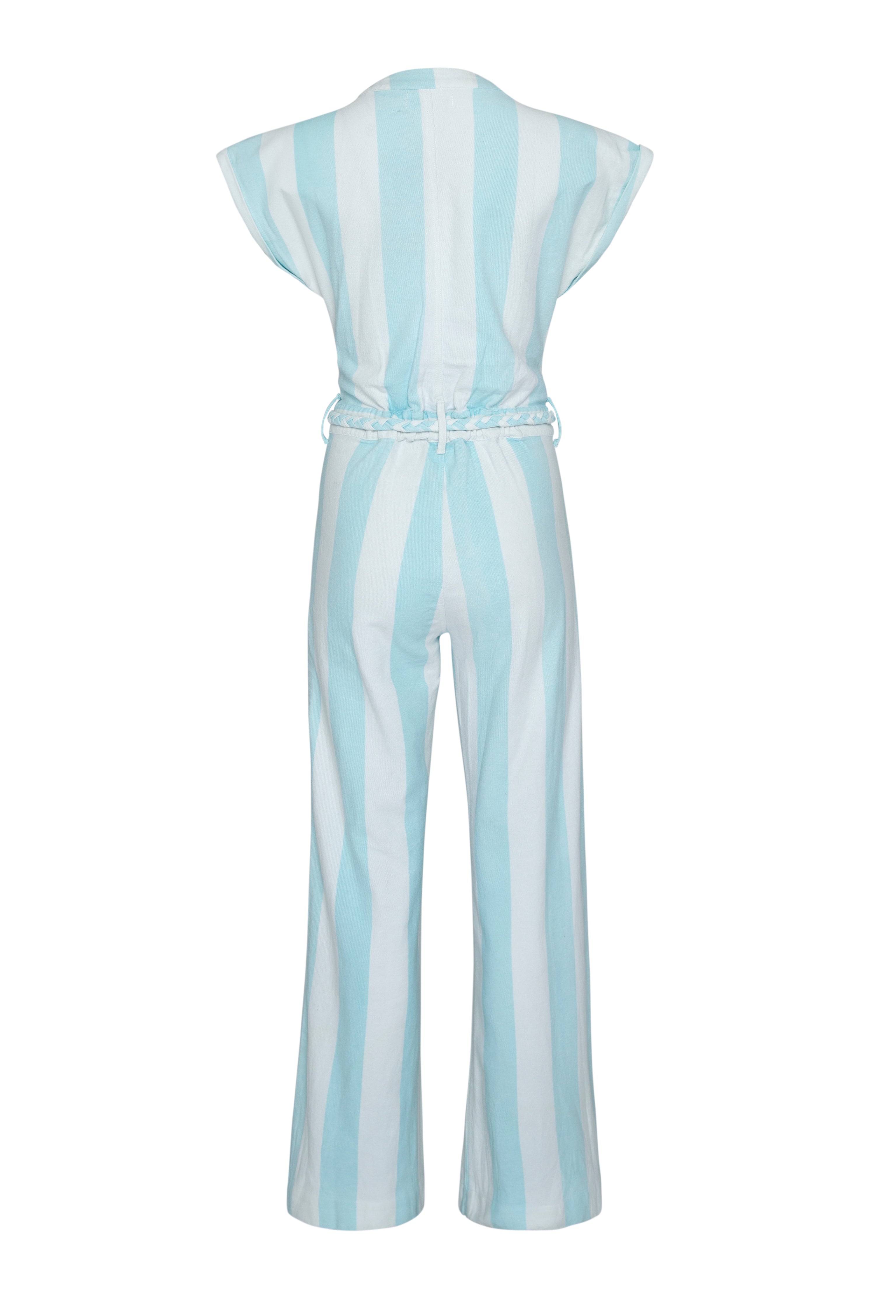 THE EUPHORIA JUMPSUIT - AQUA STRIPE