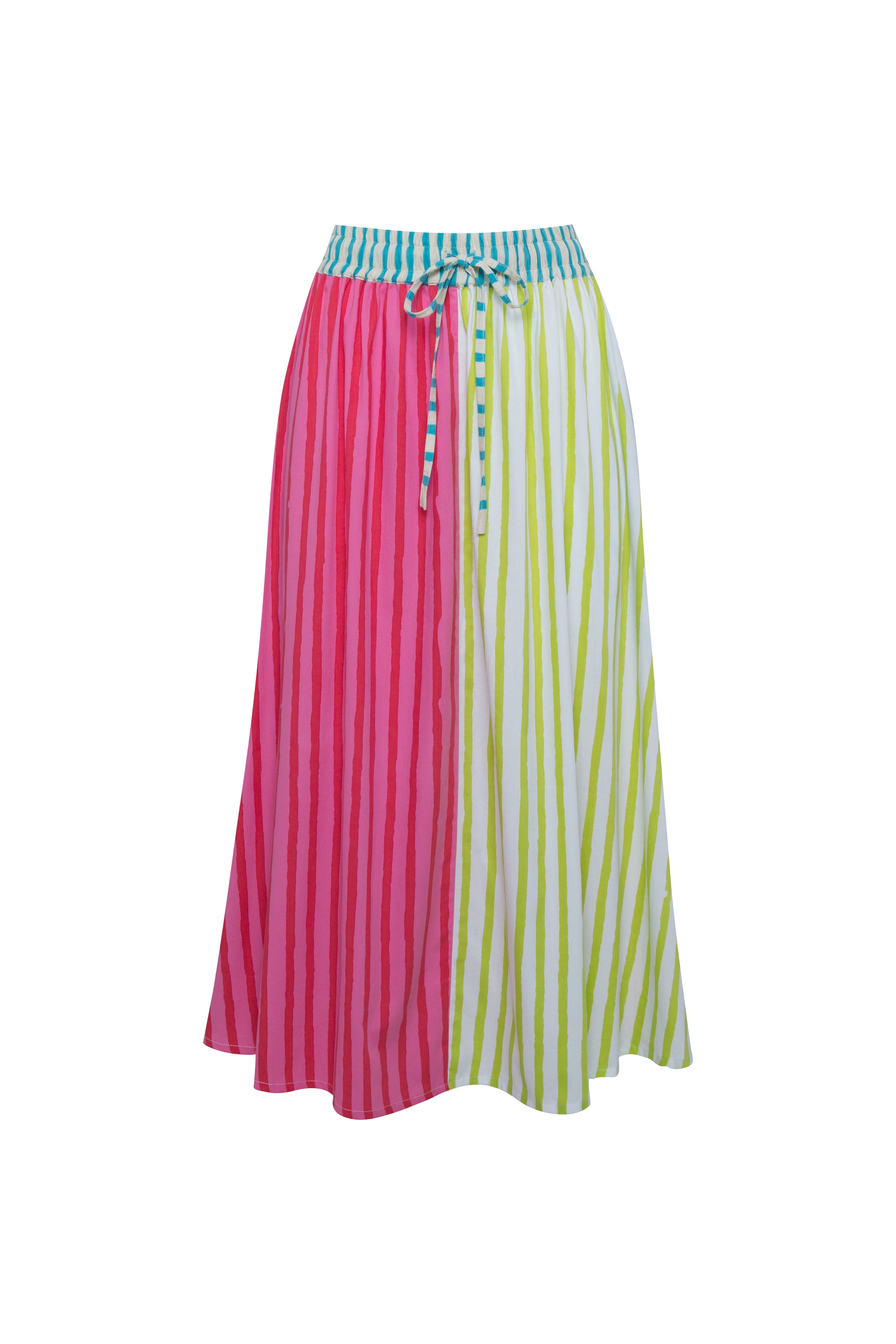 THE SUNNY SIDE UP SKIRT - MULTI COLOUR STRIPES