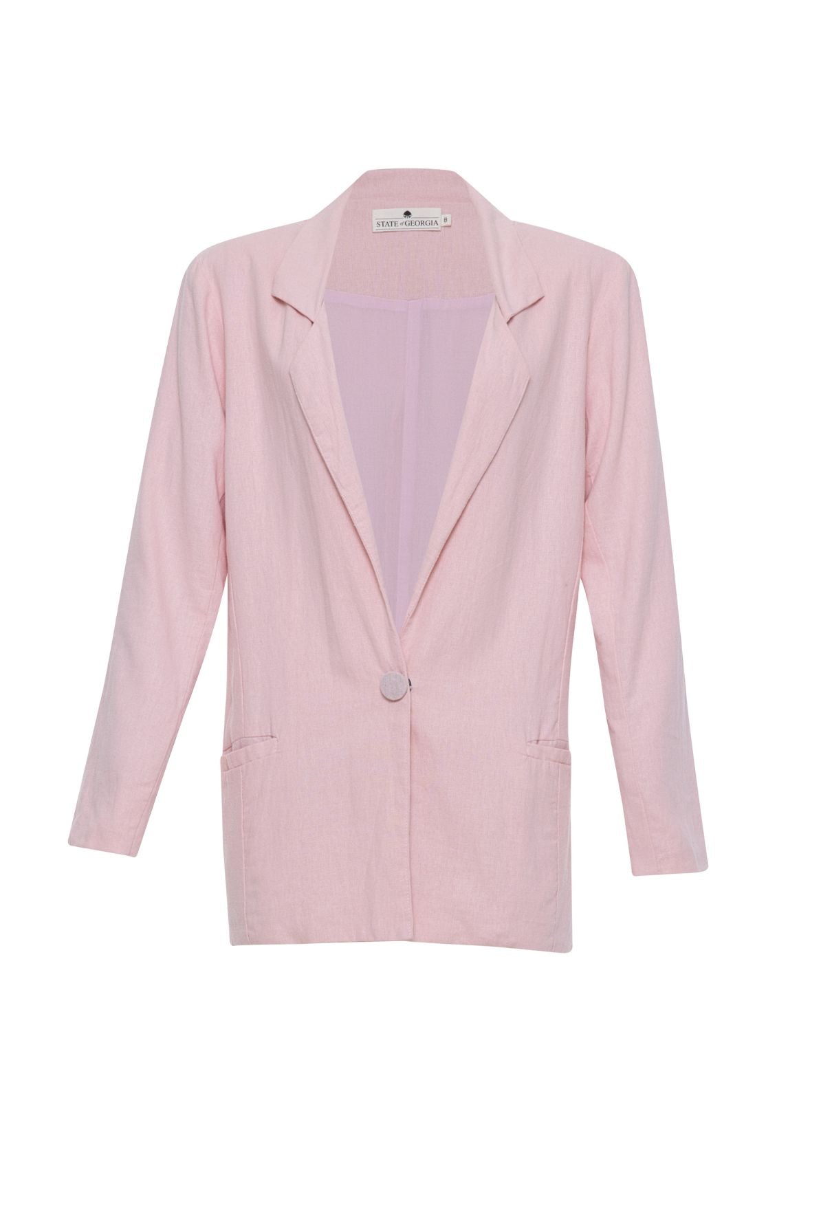 THE LINEN BLAZER  - PINK