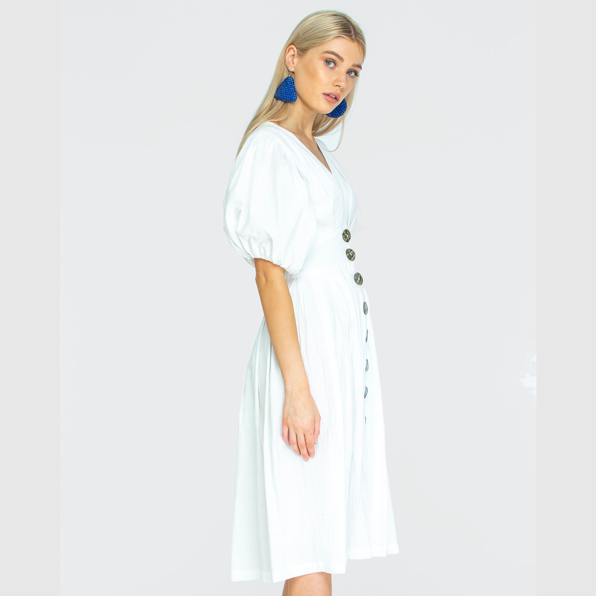 THE JAIME MIDI DRESS - WHITE