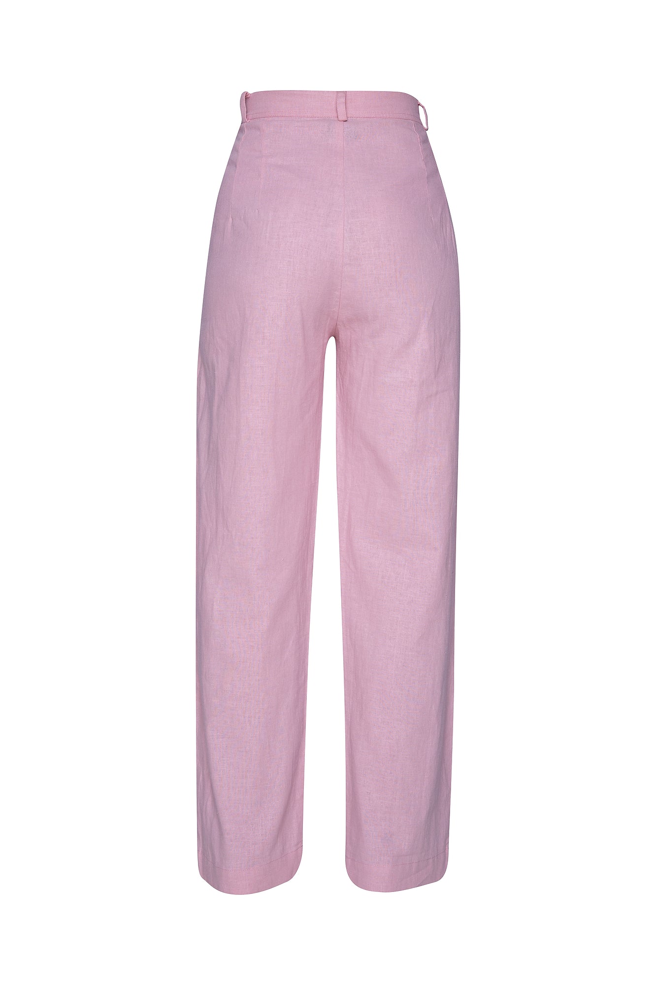 THE GRANDAD LINEN PANTS - DUSTY PINK