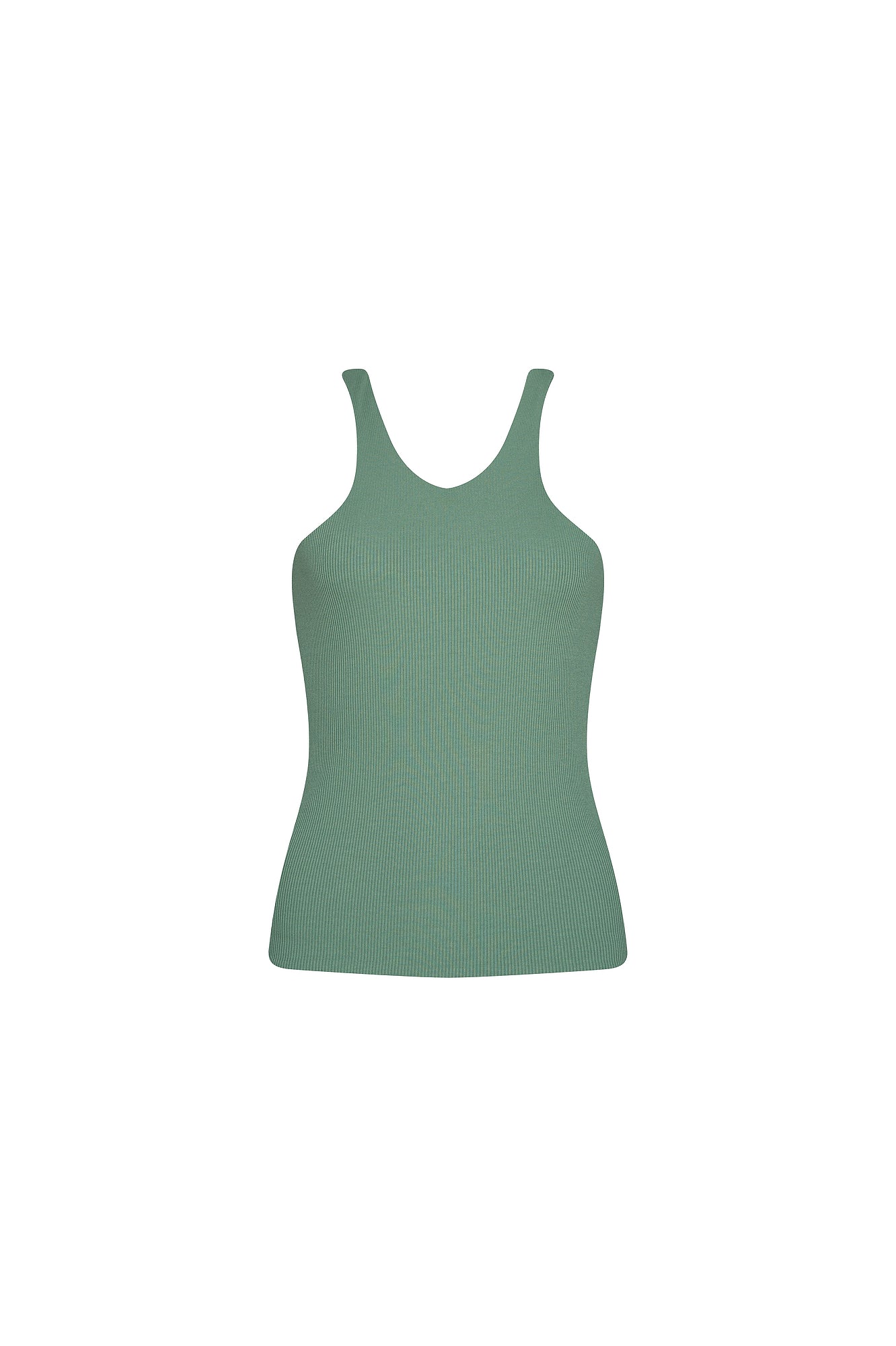 THE LOUNGER RIB SINGLET - AVOCADO