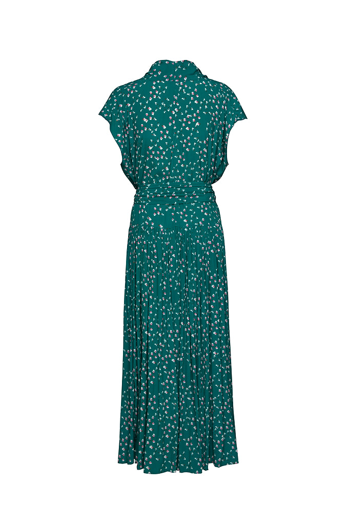 THE POINT DRESS - SPECKLED GREEN