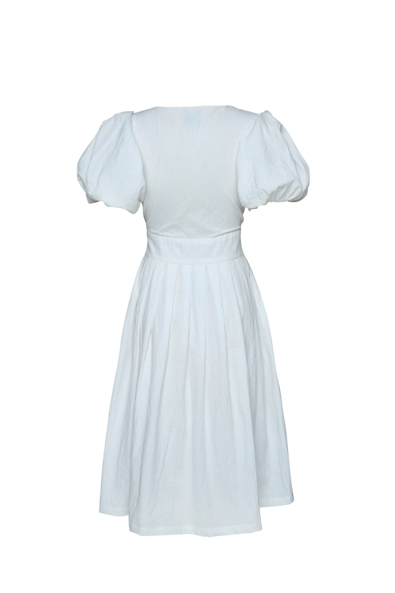 THE JAIME MIDI DRESS - WHITE