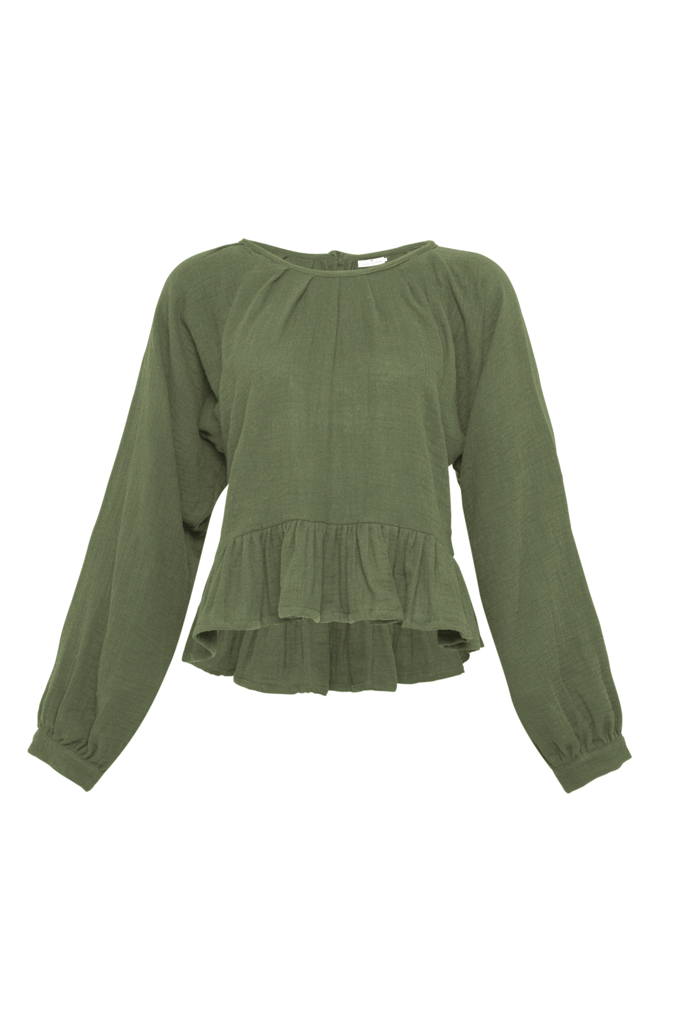 THE DYLAN COTTON TOP WITH KNITTED WARMER - SAGE GREEN