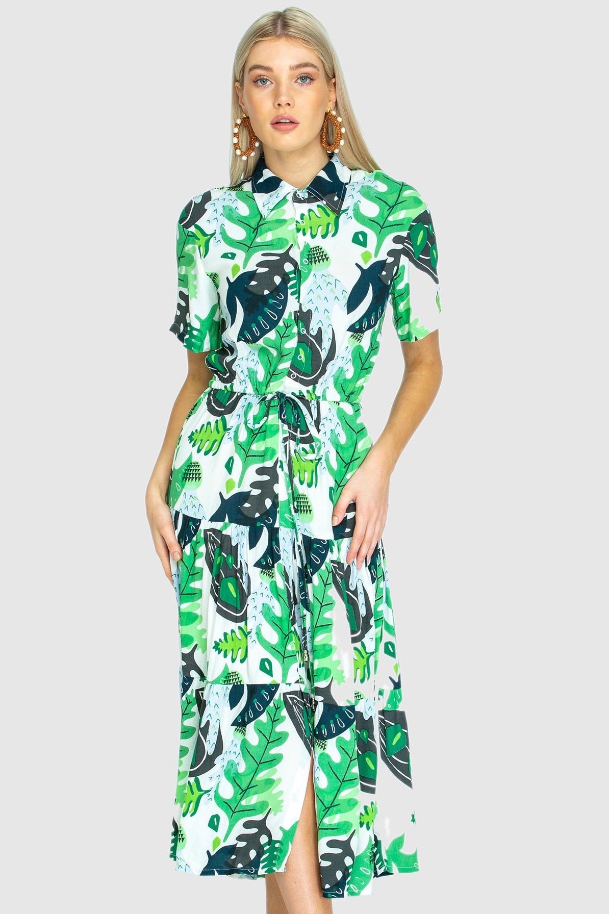 THE WALK IN THE PARK DRESS -  Cactus Green